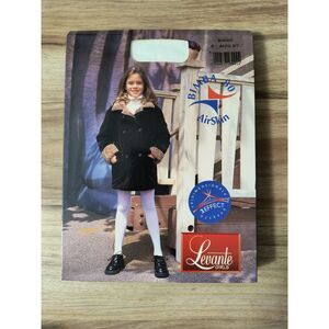 Levante Bimba 80 Airskin Girls Winter Weight Tights White Size 6 Ages 5-7 Italy